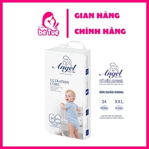 Bỉm cho bé -Tã/Bỉm Dán/Quần Angel đủ size S66/M60/M40/L56/L38/XL52/XL36/XXL34 mềm mại và êm dịu bảo vệ làn da của bé