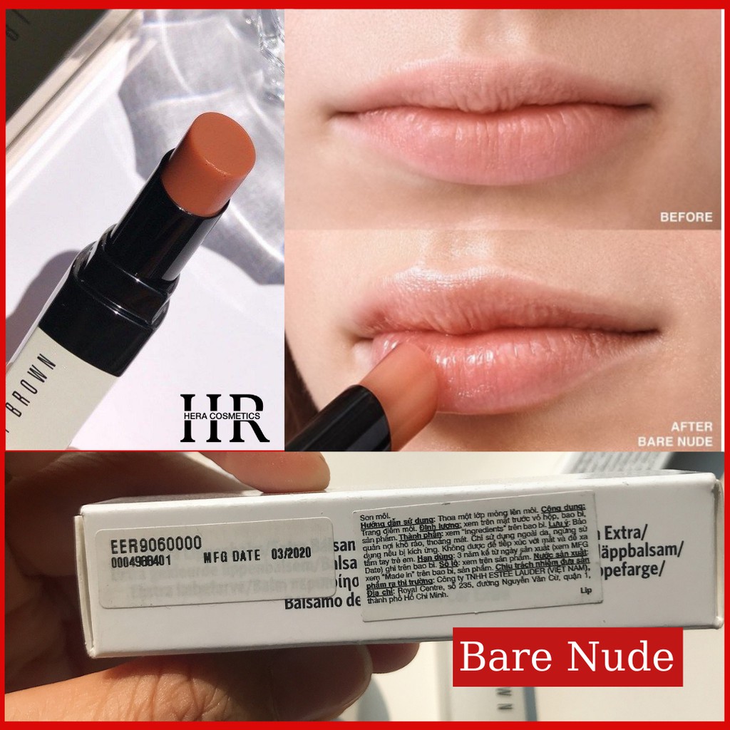 Son dưỡng môi có màu Bobbi Brown extra lip tint- bare pink-melon-punch-rasberry-nude | BigBuy360 - bigbuy360.vn