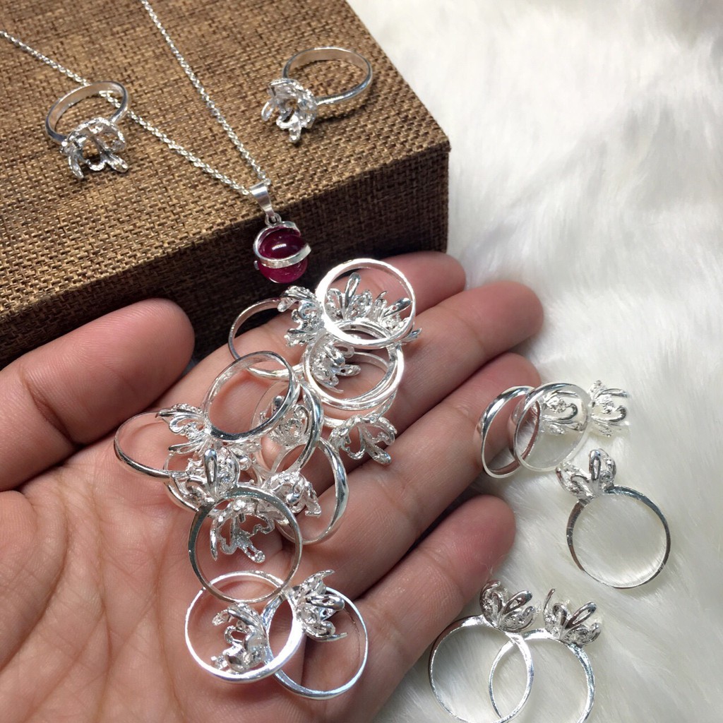 BỘ TRANG SỨC BAC TA PHONG THỦY (GỒM NHẪN VÀ DÂY CHUYỀN) - BẠC BIBI