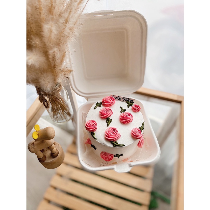 50 Hộp bã mía vuông 15x15x8