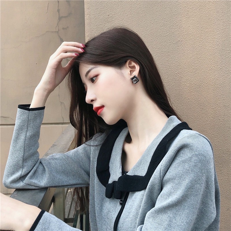 Bông tai bạc 925 mặt hình nơ xinh xắn dành cho nữ A0015