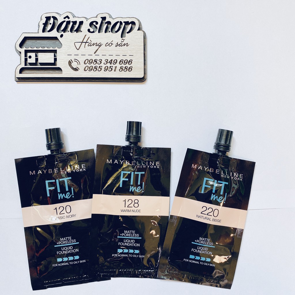 Kem Nền Mịn Nhẹ Kiềm Dầu Fit Me Dạng Gói - Tuýp Maybelline New York Matte Poreless Foundation 5ml