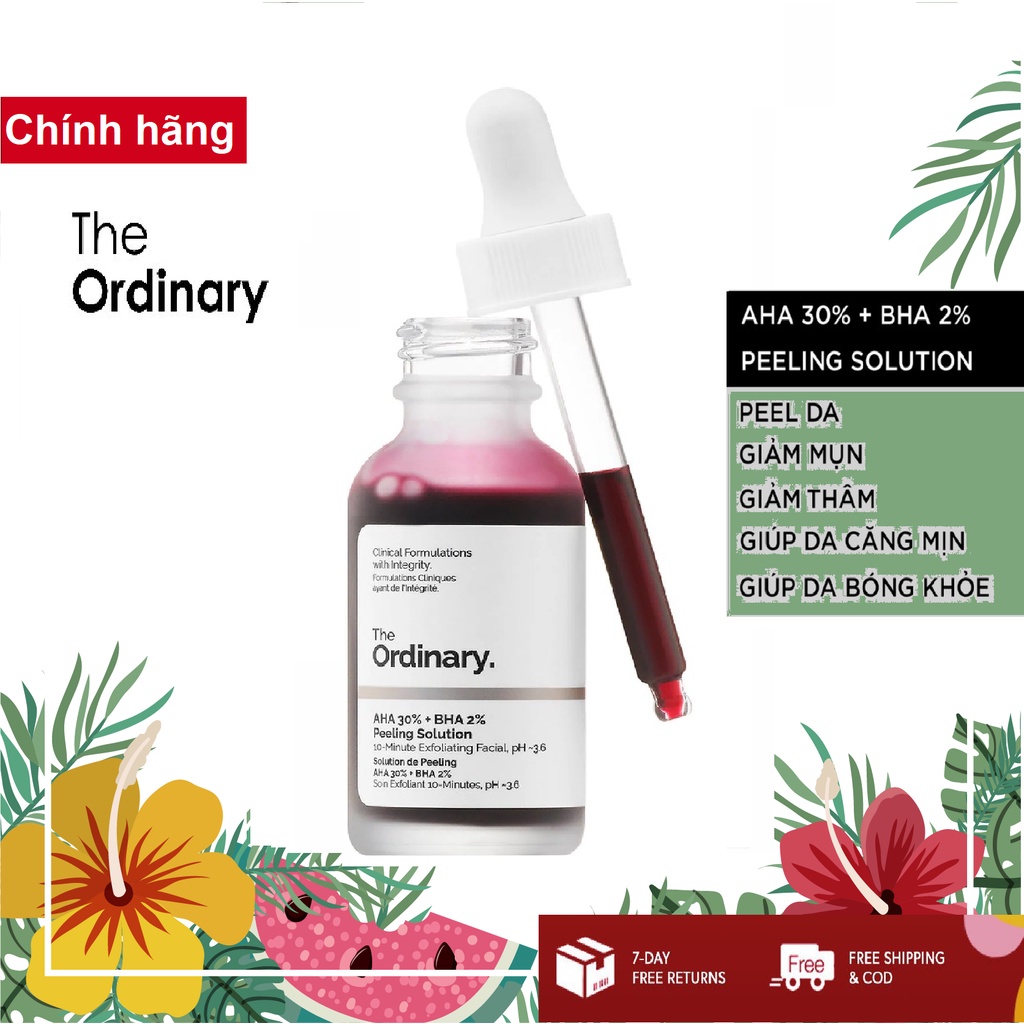 Tinh Chất The Ordinary AHA 30%+BHA 2% Peeling Solution 30ml