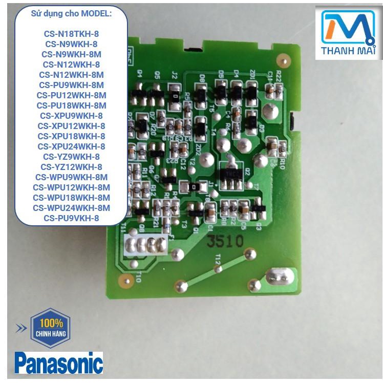 Bo mạch cao áp phát nanoe-G	Máy lạnh/Điều hòa Panasonic nhiều MODEL CS-N18TKH-8 CS-N9WKH-8