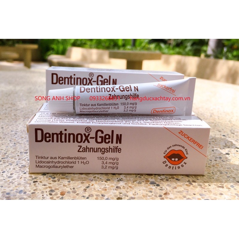 Gel Bôi nướu (lợi) Giảm Đau, sốt Khi Bé Mọc Răng Dentinox Gel N