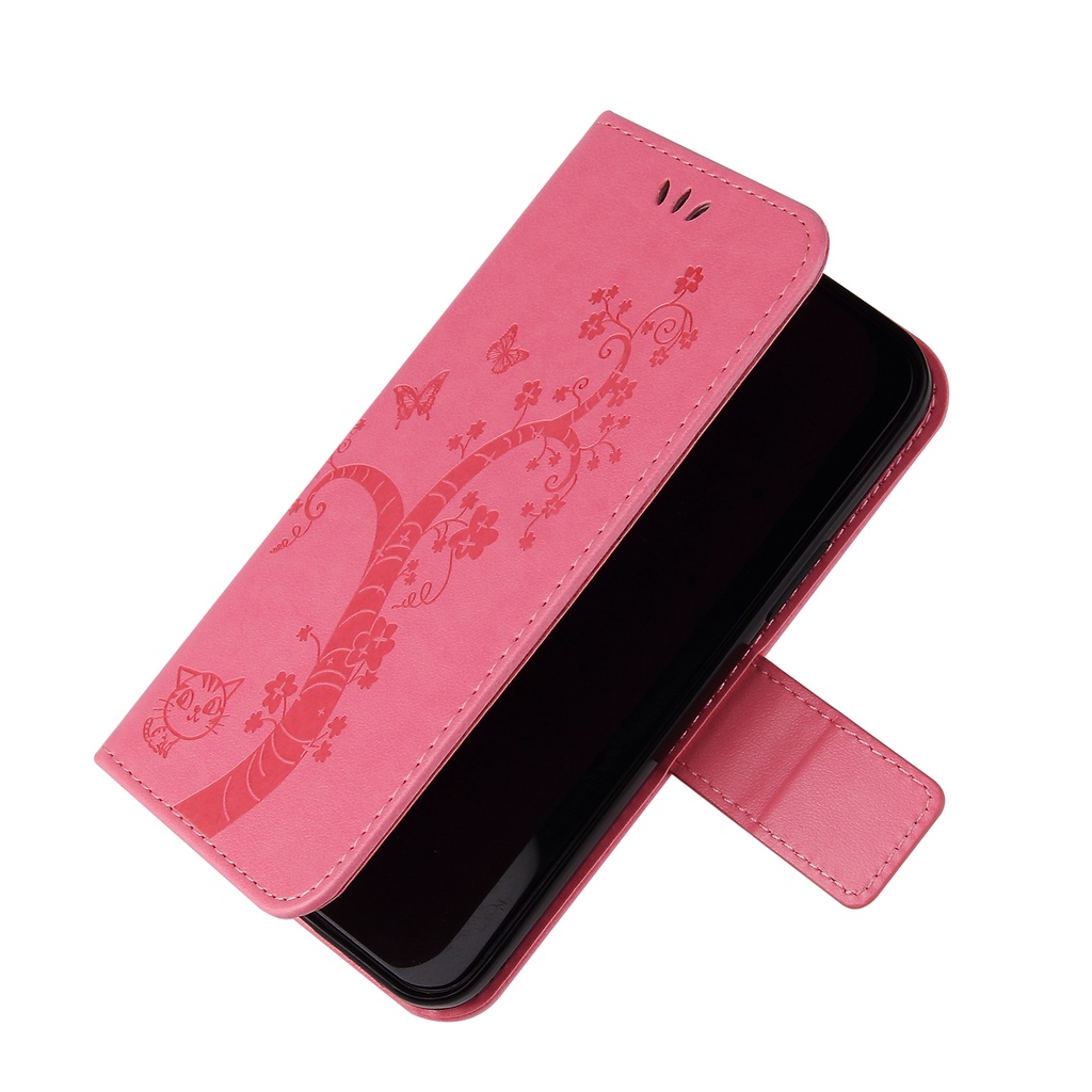 Bao Da Điện Thoại Nắp Lật Kèm Ngăn Đựng Thẻ Hoạ Tiết Cây May Mắn Sang Trọng Cho iPhone 14 14 Pro 14 Pro Max 13 13 Pro 13 Pro Max Ốp