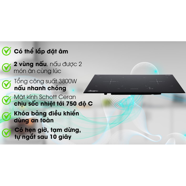 Bếp từ đôi Sunhouse Apex APB9981, bếp đôi điện từ cao cấp Apex - Hàng trưng bày bảo hành chính hãng