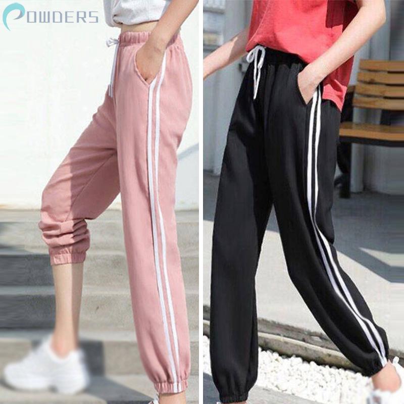 Quần nữ ống rộng lưng cao sọc dọc phong cách Hàn Quốc | BigBuy360 - bigbuy360.vn