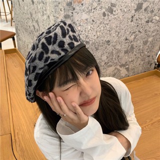 [238] Mũ nồi Beret da báo (sẵn 4 màu)