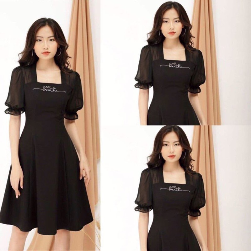 ĐẦM XÒE PHỐI VOAN THIÊU CHỮ FOM DÀI SIÊU XINH