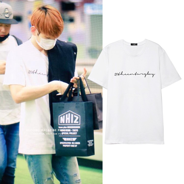 ẢNH THẬT ÁO PHÔNG BAEKHYUN IN CHỮ