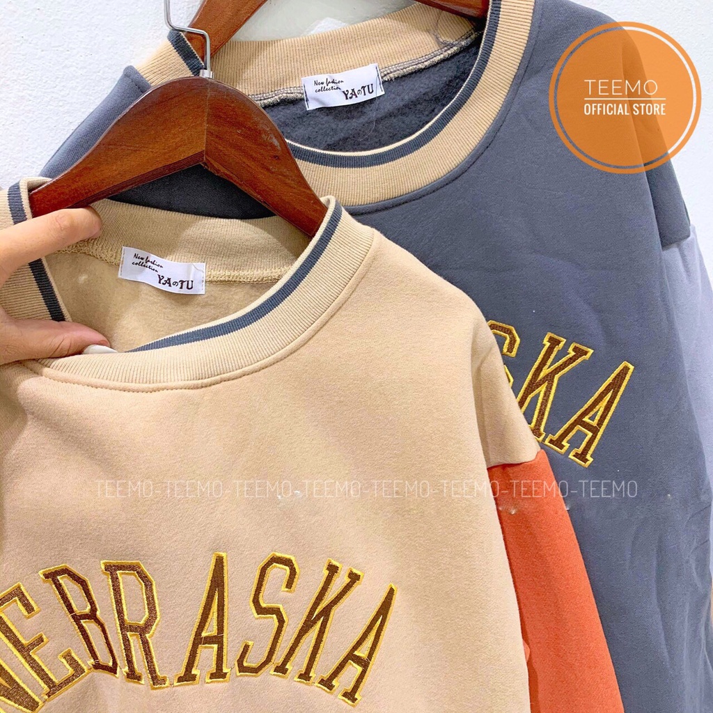 Áo sweater phối màu tay,áo nỉ unisex nam nữ chất dày dặn thu đông 2110A03 (Có sẵn/ảnh thật) | BigBuy360 - bigbuy360.vn