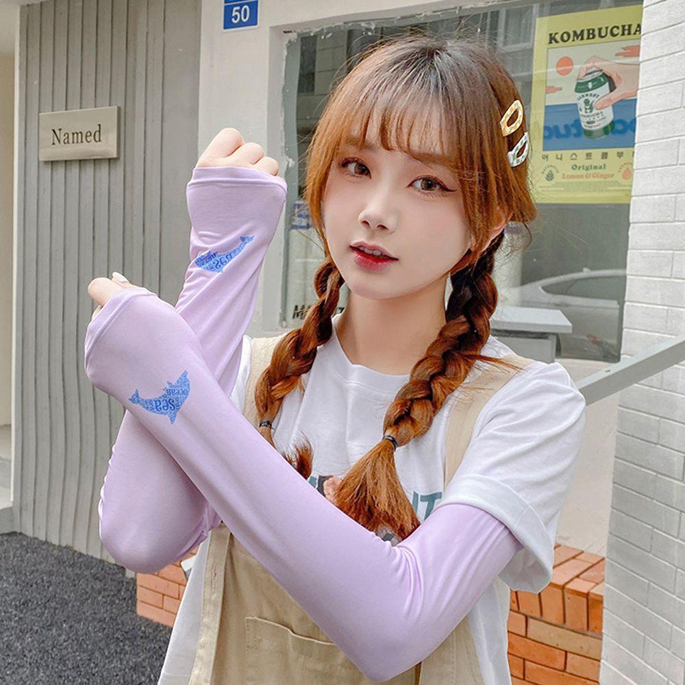 FORBETTER Vỏ Bọc Cánh Tay Chống Nắng Hình Chim Cánh Cụt Cho Nữ