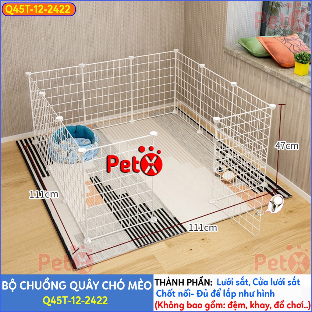 Quây chuồng chó mèo lắp ghép nuôi thú cưng sơn tĩnh điện giá rẻ-9