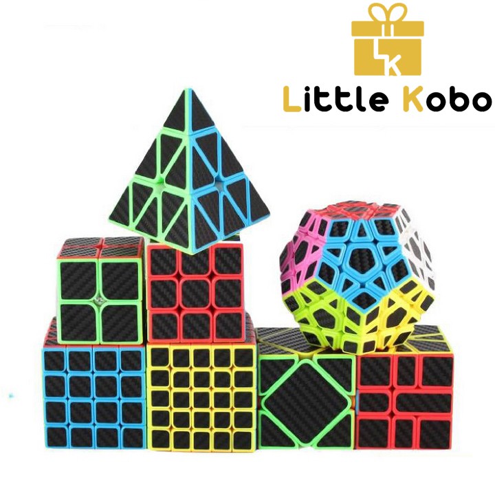 Bộ Sưu Tập Rubik Carbon MoYu MeiLong 2×2 3×3 4×4 5×5 Pyraminx Megaminx Skewb Square-1 SQ1 Tam Giác 12 Mặt Rubic