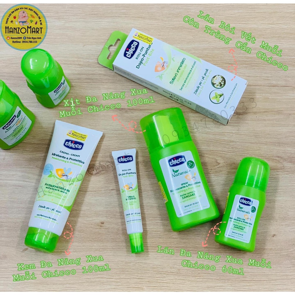 Xịt chống muỗi Chicco , kem chống muỗi Chicco , lăn chống muỗi Chicco cho bé