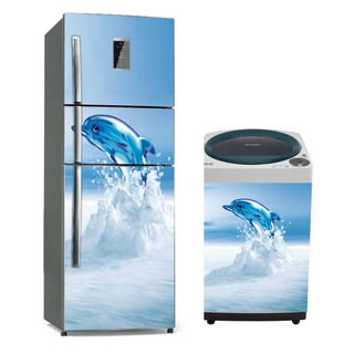 Combo decal dán tủ lạnh và máy giặt