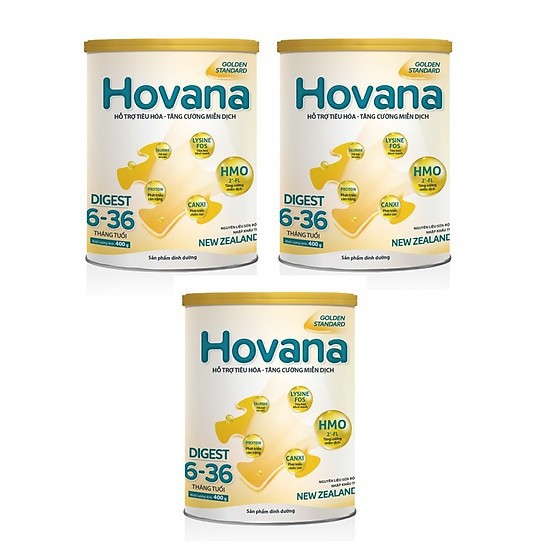 Sữa bột Hovana Digest hỗ trợ tiêu hóa tốt cho bé 6-36 tháng tuổi - 900g