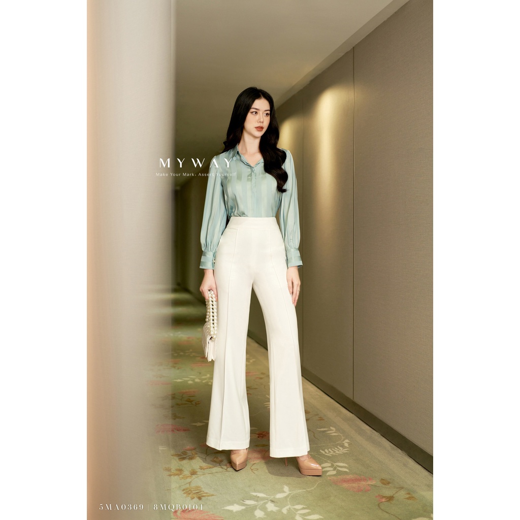 Áo Sơ Mi Nữ Lụa Công Sở MY WAY Tay Bồng Cao Cấp 5MA0369