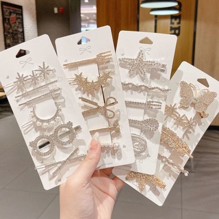 Set 5 Kẹp Tóc Đính Đá Thời Trang Nữ Tính