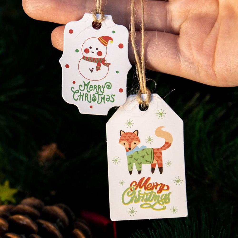 Set 50 Thẻ Giấy Kraft Trang Trí Cây Thông Noel DIY