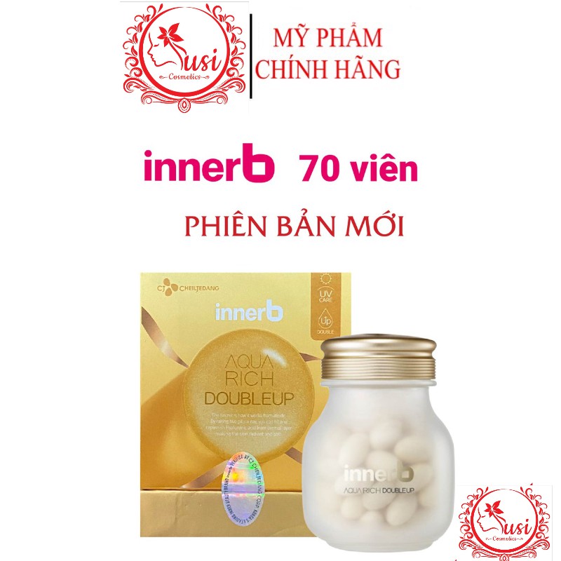 [Mã 77FMCGSALE giảm 8% đơn 500K] Viên uống CẤP NƯỚC VÀ COLLAGEN cho da Innerb Aqua Rich - HỘP 70 viên