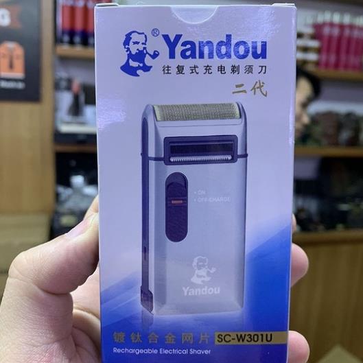 [ TẶNG 2 LƯỠI❤️] Máy cạo Râu Yandou SC-W301U sạc pin siêu bền