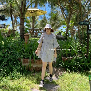 Váy babydoll hoa hướng dương