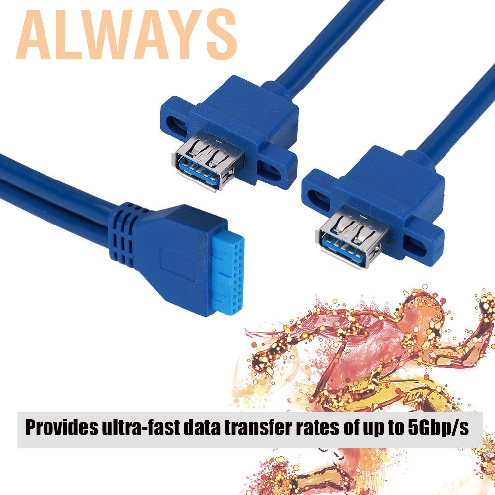 Dây cáp USB 3.0 19 chấu kết nối cho CPU máy tính có ốc vít tiện dụng chất lượng cao