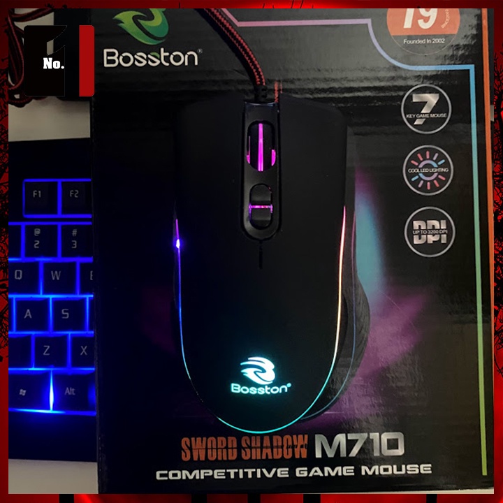 Chuột Gaming Máy Tính BOSSTON M710 Led Rgb Chuột Vi Tính Laptop Pc Chơi Game Có Dây Giá Rẻ