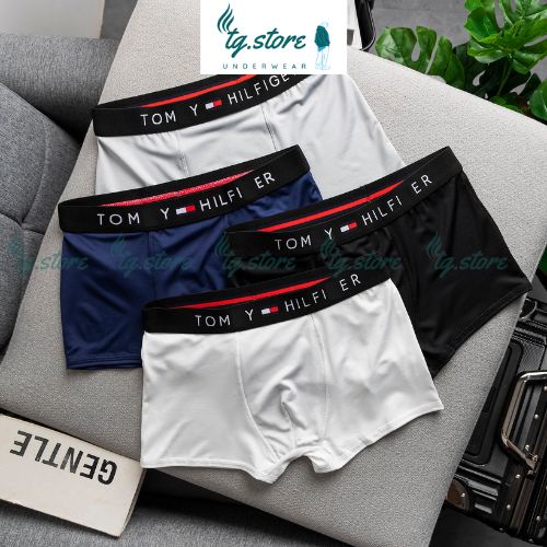 Quần Lót Nam Boxer Thun Lạnh Hàng Chuẩn Xuất Xịn Combo 4 cái TMCĐ-CB4, Quần Sịp Boxer Cao Cấp Co Giãn 4 Chiều.