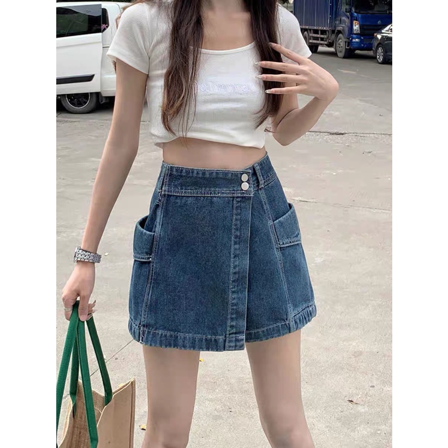 QUẦN JEAN GIẢ VÁY THỜI TRANG, CHẤT LIỆU JEAN CAO CẤP