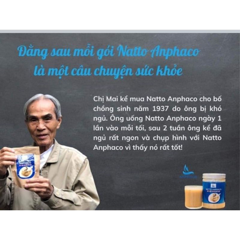 NATTO BỘT ĐẬU NÀNH LÊN MEN ANPHACO THỰC PHẨM CHAY NGỪA TÁO BÓN ĐỘT QUỴ HUYẾT ÁP MỠ MÁU