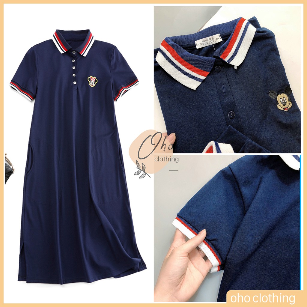 Đầm Công Sở Dáng Suông Cổ Đức Trẻ Trung, Váy Liền Đi Làm Đi Học Basic OHO CLOTHING