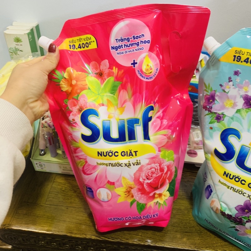 Nước Giặt Surf Túi 3,5-3,8Kg Hương Hoa Cỏ/Sương Mai