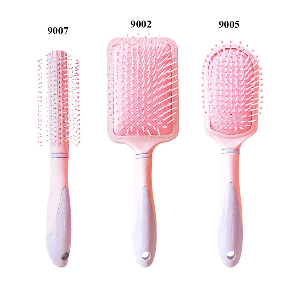 Lược Chải Tóc Mát Xa Da Đầu Chống Tĩnh Điện Màu Hồng Xinh Xắn Tiện Dụng