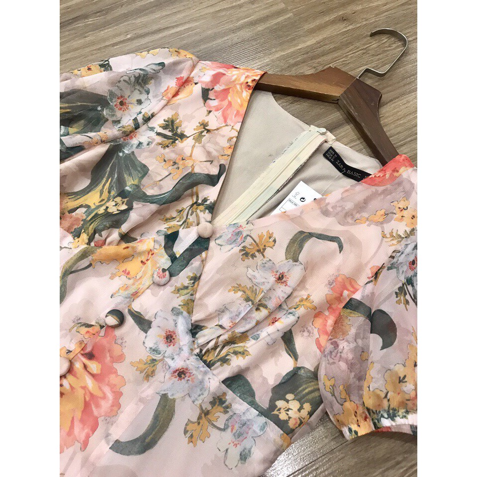 Đầm midi Za ra voan tơ