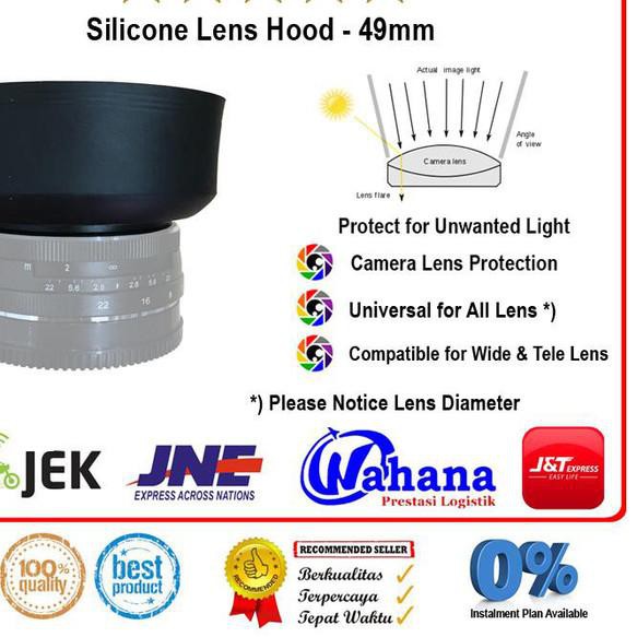 Silicone Loa Che Nắng 49mm Cho Meike Lens 35mm F / 1.7, 50mm F / 2 & 28mm F / 2.8