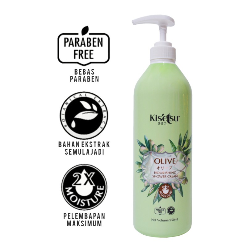 Sữa tắm Kitsetsu Sáng da dưỡng ẩm - Olive 950ml