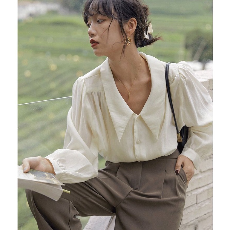[MURIOKI] Áo Sơ Mi Tay Phồng Dài Phong Cách Pháp Thời Trang Mùa Thu 2022 Mới Cho Nữ