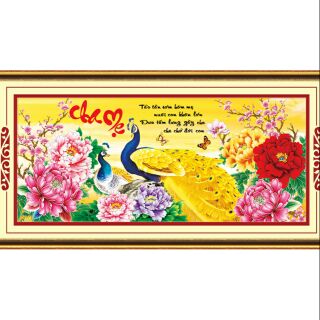 Tranh thêu 3d cha mẹ 53481