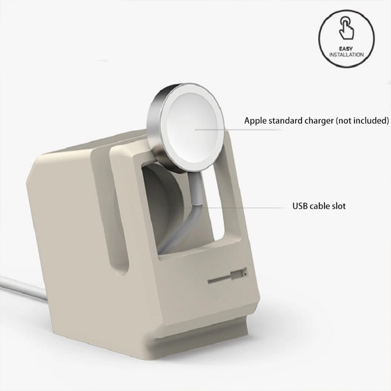 (3C) Giá Đỡ Đồng Hồ Để Bàn Bằng Silicon Phong Cách Retro