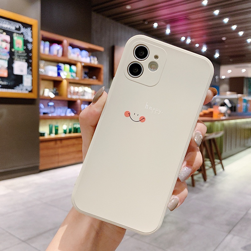 Ốp lưng iphone cạnh vuông Have nice day mặt cười dành cho iphone 6 đến 14promax - E217