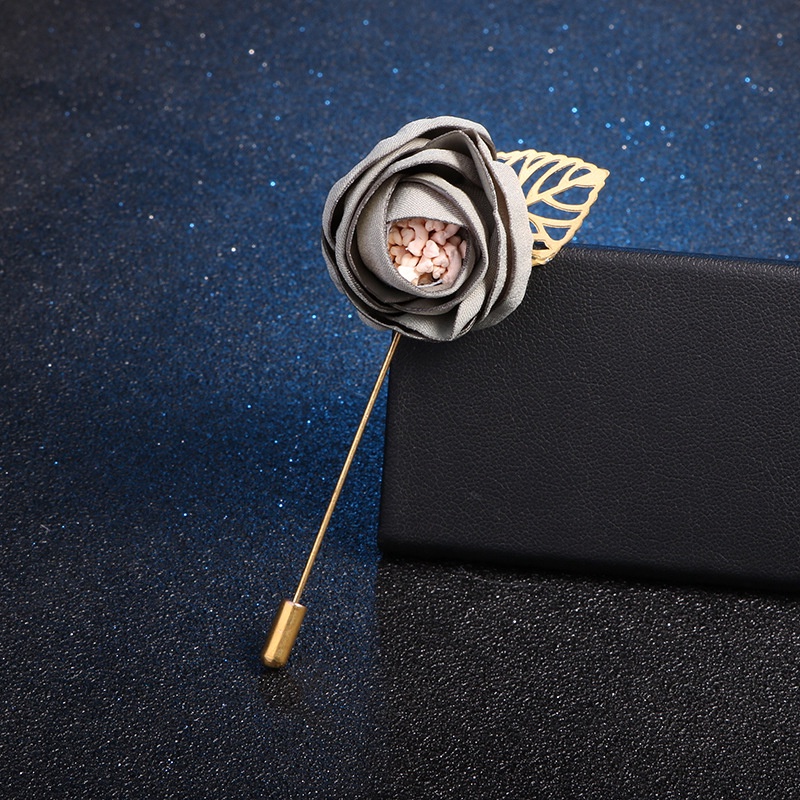 EFAN Ghim Cài Áo Hình Bông Hoa Màu Trơn Thời Trang Hàn Quốc Dành Cho Nam Nữ