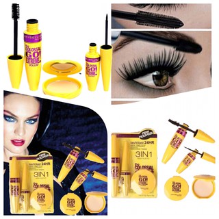 Mascara Maybeline 3in1 - Mascara+Mắt Nước+Phấn Phủ