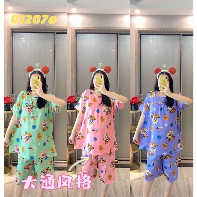 Đồ ngủ bigsize, bộ thun size lớn mặc nhà từ 75kg - 110kg, ngang áo 67cm, Ship Hoả Tốc trong 30’