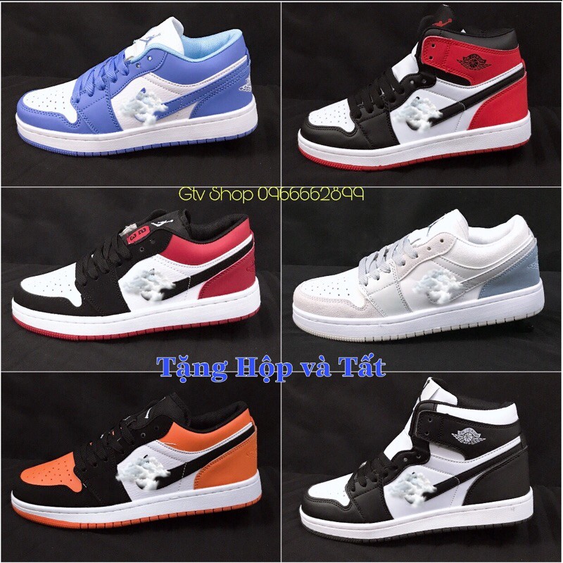 Full bill, Box + Tặng Tất - Giày thể thao nam nữ J. Đan nam nữ, 6 mẫu hot, size 36 -44.    .