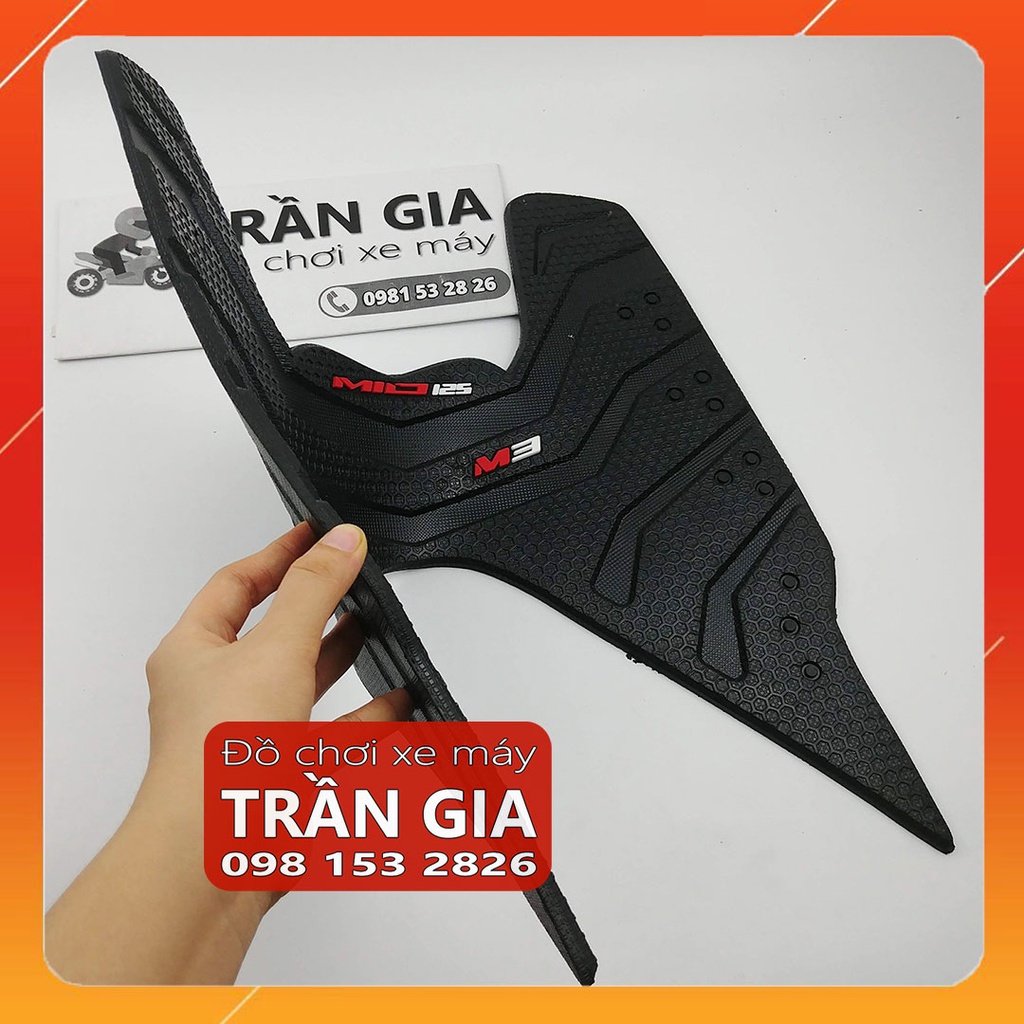 Thảm lót để chân xe MIO M3 125  DÀY XỊN năm 2020-2021-2022 - tấm trải sàn gác chân cao su YAMAHA