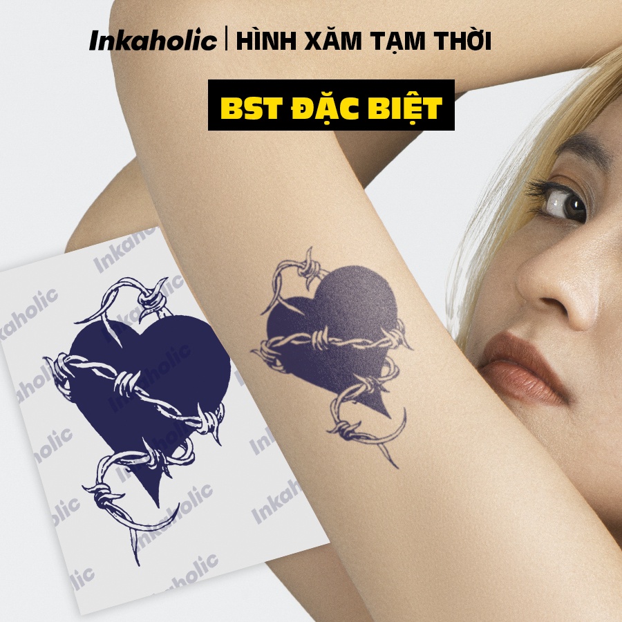 (Phiên bản Đặc biệt) Hình xăm dán tạm thời 15 ngày Inkaholic  - bản to, xăm giả đẹp &amp; ngầu y xăm thật, chống nước 100%