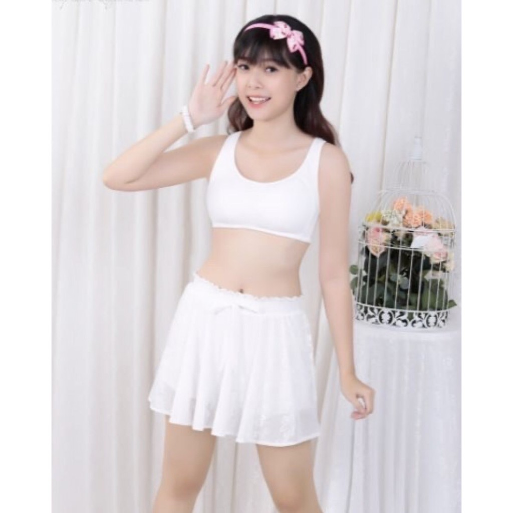 Áo Lót Nữ Cotton 3 Lỗ Học Sinh Đệm Mỏng Mềm Thoải Mái Dưới &lt;40kg - 227